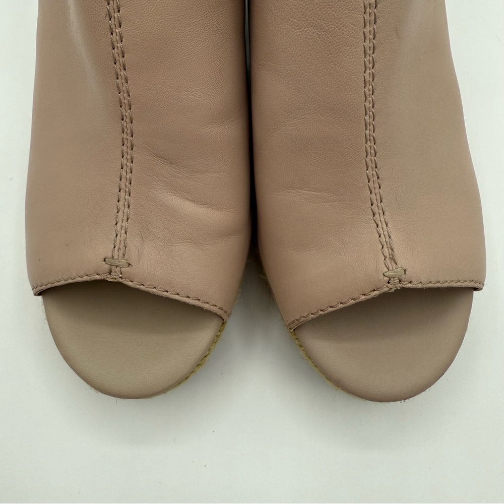 Geox Respira D Soleil Blush Pink Wedge Platform Espadrilles Peep Toes Size 38 - Picture 7 of 16